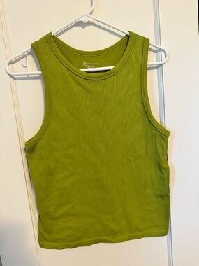 No Boundaries Olive Green Ribbed Tank Top XL